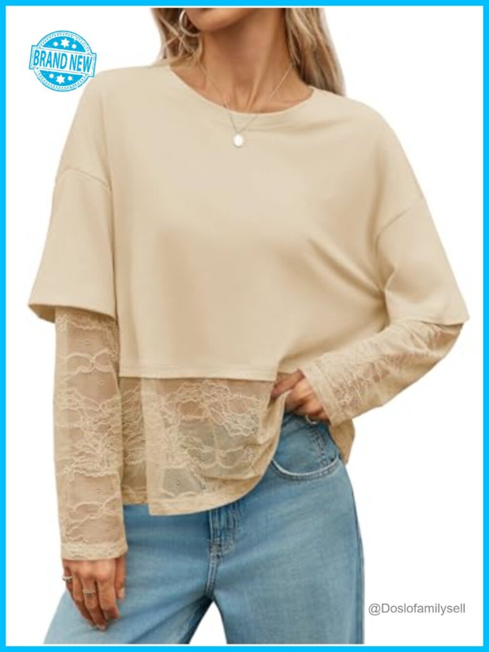 Womens Lace Long Sleeve Crop Top Mesh See Through Crewneck Casual Y2K Top